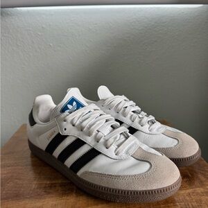 Adidas Samba White and Black Sneakers